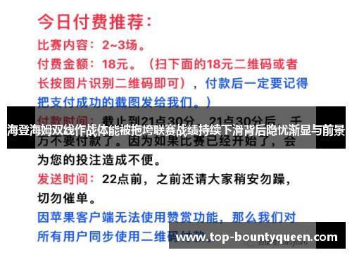 海登海姆双线作战体能被拖垮联赛战绩持续下滑背后隐忧渐显与前景 海登海姆双线作战体能被拖垮联赛战绩持续下滑背后隐忧渐显与前景